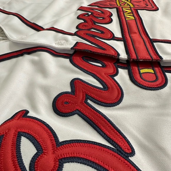 Greg Maddux Atlanta Braves 1995 World Series Patch Jersey RARE Mens XL New - Picture 3 of 8